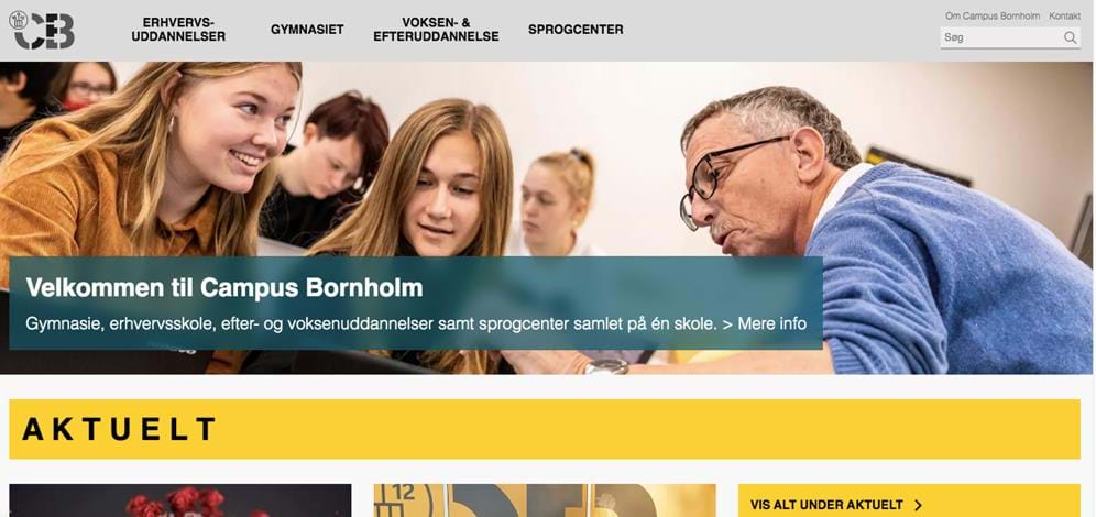 Ny hjemmeside for Campus Bornholm